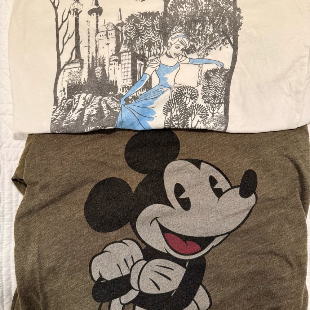 Disney Women's Tops- Cinderella Blue, Mickey Mouse Black